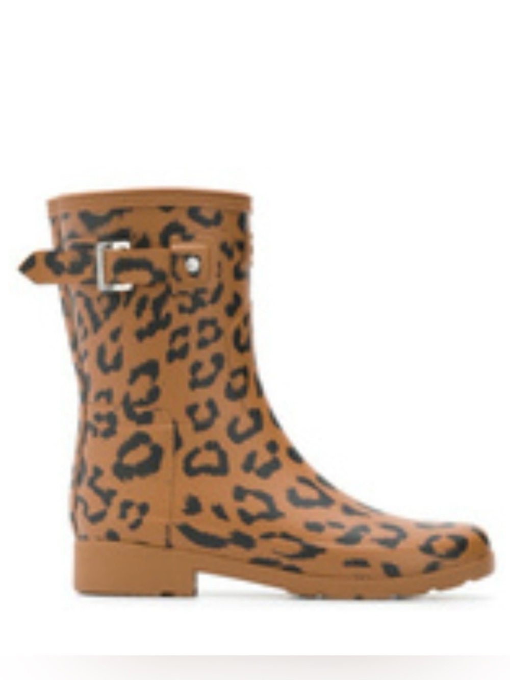 Hunter Original Leopard Print Refined Short Rain Boot
